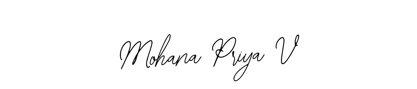Make a beautiful signature design for name Mohana Priya V. Use this online signature maker to create a handwritten signature for free. Mohana Priya V signature style 12 images and pictures png