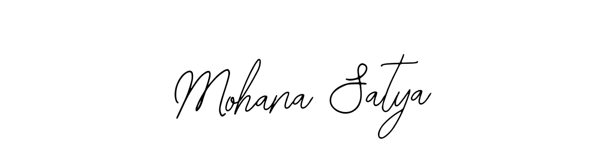 How to make Mohana Satya name signature. Use Bearetta-2O07w style for creating short signs online. This is the latest handwritten sign. Mohana Satya signature style 12 images and pictures png