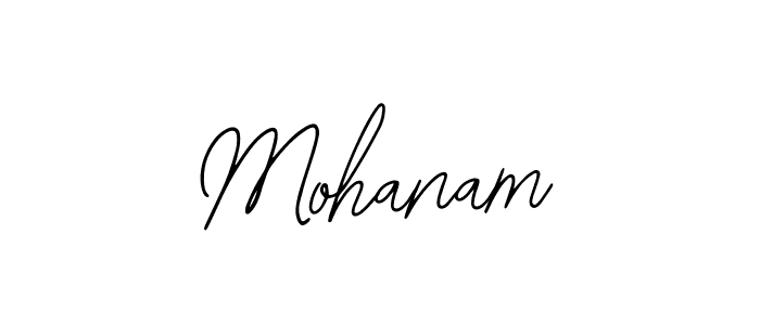 How to make Mohanam name signature. Use Bearetta-2O07w style for creating short signs online. This is the latest handwritten sign. Mohanam signature style 12 images and pictures png