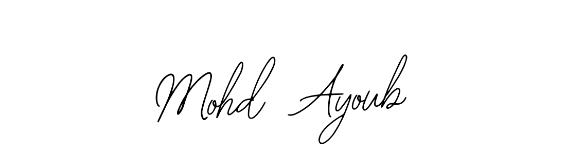 You should practise on your own different ways (Bearetta-2O07w) to write your name (Mohd  Ayoub) in signature. don't let someone else do it for you. Mohd  Ayoub signature style 12 images and pictures png
