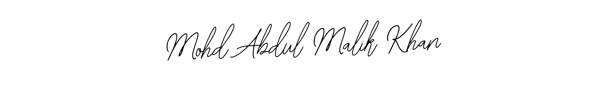 Use a signature maker to create a handwritten signature online. With this signature software, you can design (Bearetta-2O07w) your own signature for name Mohd Abdul Malik Khan. Mohd Abdul Malik Khan signature style 12 images and pictures png