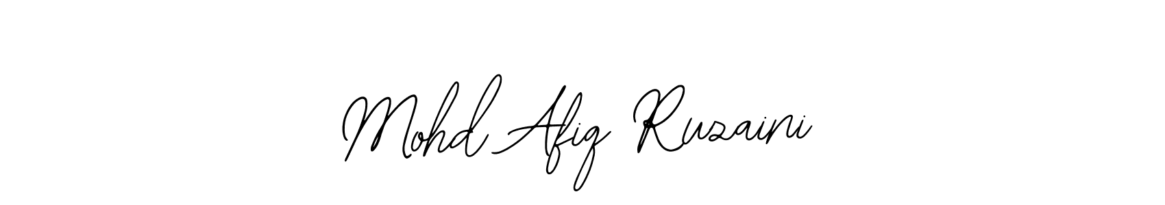 How to make Mohd Afiq Ruzaini name signature. Use Bearetta-2O07w style for creating short signs online. This is the latest handwritten sign. Mohd Afiq Ruzaini signature style 12 images and pictures png