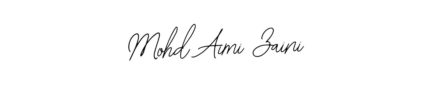 How to make Mohd Aimi Zaini name signature. Use Bearetta-2O07w style for creating short signs online. This is the latest handwritten sign. Mohd Aimi Zaini signature style 12 images and pictures png