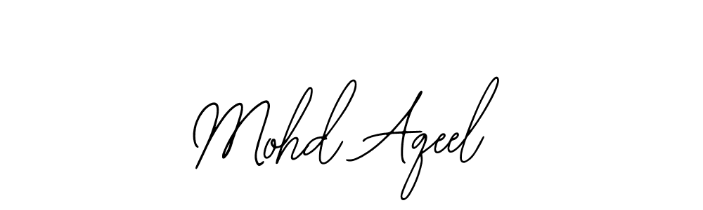 How to make Mohd Aqeel name signature. Use Bearetta-2O07w style for creating short signs online. This is the latest handwritten sign. Mohd Aqeel signature style 12 images and pictures png