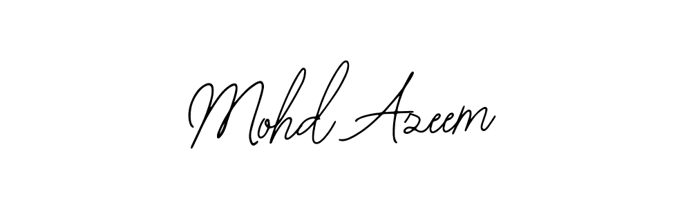 How to make Mohd Azeem name signature. Use Bearetta-2O07w style for creating short signs online. This is the latest handwritten sign. Mohd Azeem signature style 12 images and pictures png