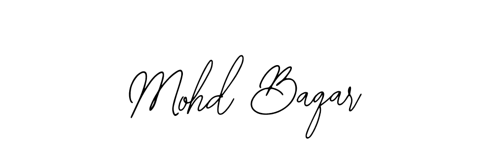 Use a signature maker to create a handwritten signature online. With this signature software, you can design (Bearetta-2O07w) your own signature for name Mohd Baqar. Mohd Baqar signature style 12 images and pictures png