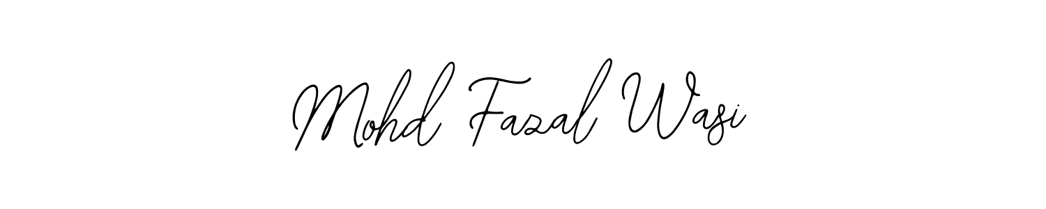 How to make Mohd Fazal Wasi name signature. Use Bearetta-2O07w style for creating short signs online. This is the latest handwritten sign. Mohd Fazal Wasi signature style 12 images and pictures png