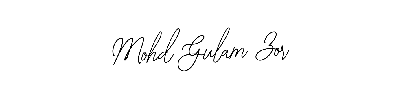 Design your own signature with our free online signature maker. With this signature software, you can create a handwritten (Bearetta-2O07w) signature for name Mohd Gulam Zor. Mohd Gulam Zor signature style 12 images and pictures png