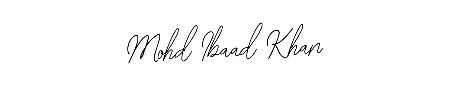 Similarly Bearetta-2O07w is the best handwritten signature design. Signature creator online .You can use it as an online autograph creator for name Mohd Ibaad Khan. Mohd Ibaad Khan signature style 12 images and pictures png