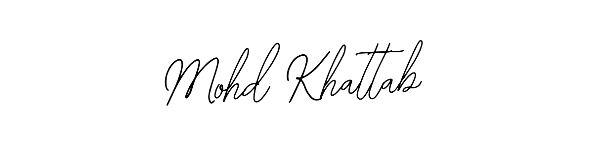 You should practise on your own different ways (Bearetta-2O07w) to write your name (Mohd Khattab) in signature. don't let someone else do it for you. Mohd Khattab signature style 12 images and pictures png