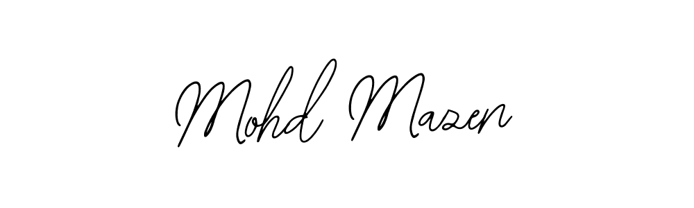 How to make Mohd Mazen name signature. Use Bearetta-2O07w style for creating short signs online. This is the latest handwritten sign. Mohd Mazen signature style 12 images and pictures png