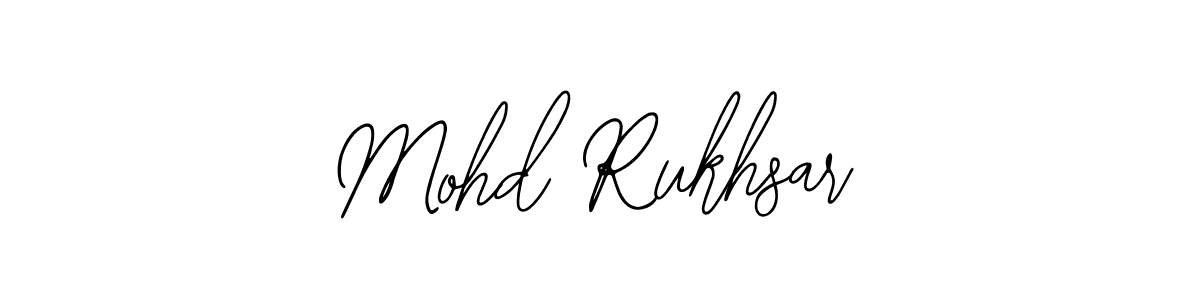 How to make Mohd Rukhsar name signature. Use Bearetta-2O07w style for creating short signs online. This is the latest handwritten sign. Mohd Rukhsar signature style 12 images and pictures png