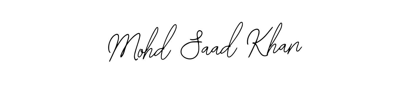 Make a short Mohd Saad Khan signature style. Manage your documents anywhere anytime using Bearetta-2O07w. Create and add eSignatures, submit forms, share and send files easily. Mohd Saad Khan signature style 12 images and pictures png