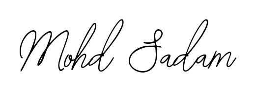 A modern signature idea for name Mohd Sadam using Bearetta-2O07w font. Clean strokes and elegant curves make it stand out instantly. Mohd Sadam signature style 12 images and pictures png