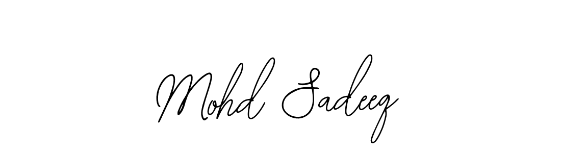 Design your own signature with our free online signature maker. With this signature software, you can create a handwritten (Bearetta-2O07w) signature for name Mohd Sadeeq. Mohd Sadeeq signature style 12 images and pictures png