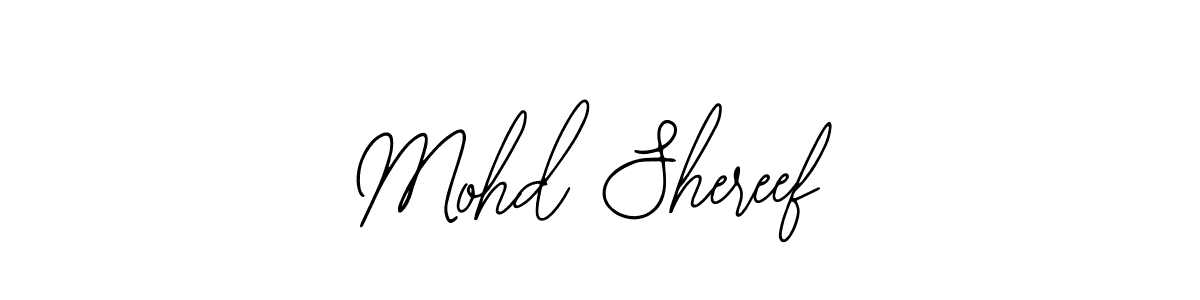 Design your own signature with our free online signature maker. With this signature software, you can create a handwritten (Bearetta-2O07w) signature for name Mohd Shereef. Mohd Shereef signature style 12 images and pictures png