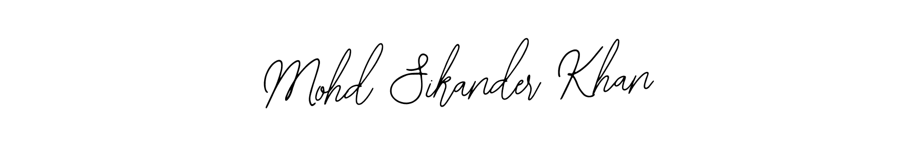 Mohd Sikander Khan stylish signature style. Best Handwritten Sign (Bearetta-2O07w) for my name. Handwritten Signature Collection Ideas for my name Mohd Sikander Khan. Mohd Sikander Khan signature style 12 images and pictures png