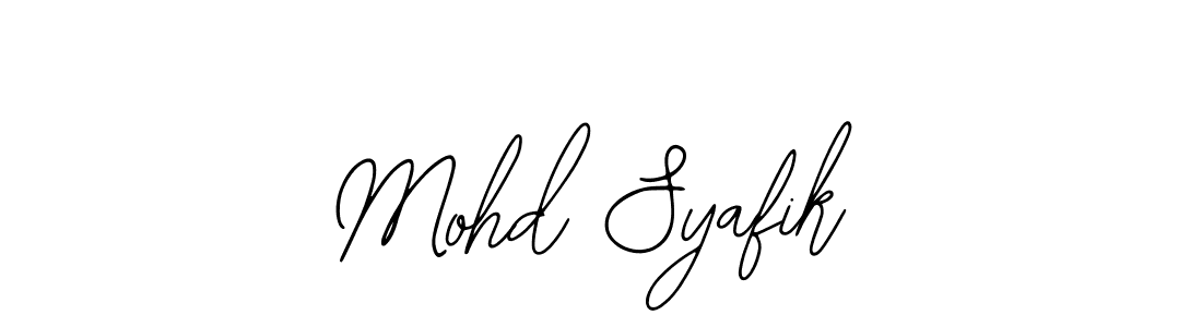 Create a beautiful signature design for name Mohd Syafik. With this signature (Bearetta-2O07w) fonts, you can make a handwritten signature for free. Mohd Syafik signature style 12 images and pictures png