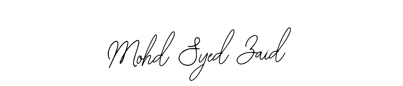 How to make Mohd Syed Zaid name signature. Use Bearetta-2O07w style for creating short signs online. This is the latest handwritten sign. Mohd Syed Zaid signature style 12 images and pictures png