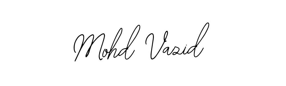 How to make Mohd Vazid name signature. Use Bearetta-2O07w style for creating short signs online. This is the latest handwritten sign. Mohd Vazid signature style 12 images and pictures png