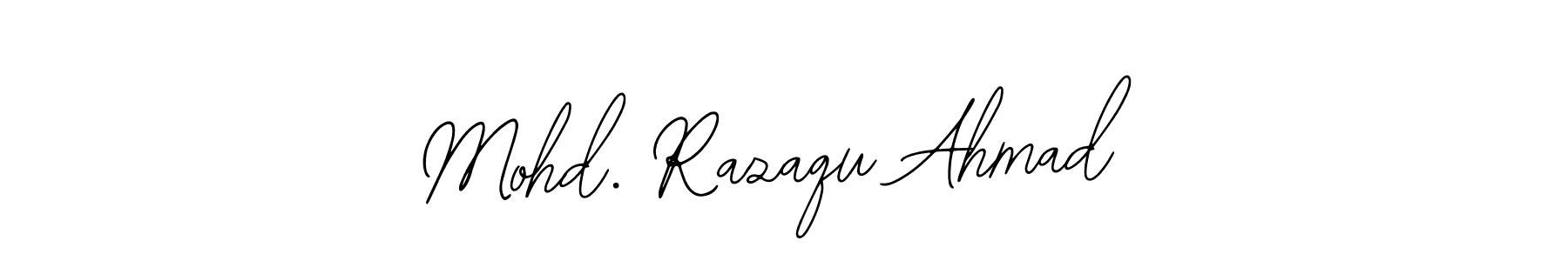 The best way (Bearetta-2O07w) to make a short signature is to pick only two or three words in your name. The name Mohd. Razaqu Ahmad include a total of six letters. For converting this name. Mohd. Razaqu Ahmad signature style 12 images and pictures png