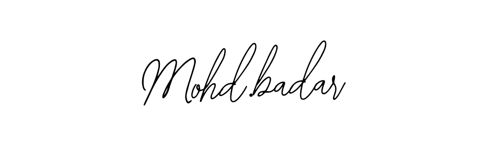 How to Draw Mohd.badar signature style? Bearetta-2O07w is a latest design signature styles for name Mohd.badar. Mohd.badar signature style 12 images and pictures png