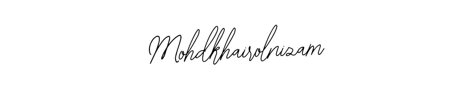 How to make Mohdkhairolnizam name signature. Use Bearetta-2O07w style for creating short signs online. This is the latest handwritten sign. Mohdkhairolnizam signature style 12 images and pictures png