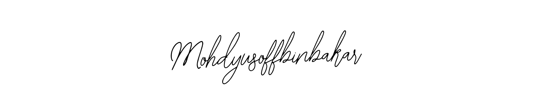 Design your own signature with our free online signature maker. With this signature software, you can create a handwritten (Bearetta-2O07w) signature for name Mohdyusoffbinbakar. Mohdyusoffbinbakar signature style 12 images and pictures png