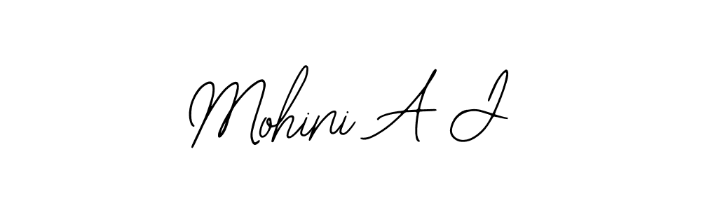How to make Mohini A J name signature. Use Bearetta-2O07w style for creating short signs online. This is the latest handwritten sign. Mohini A J signature style 12 images and pictures png