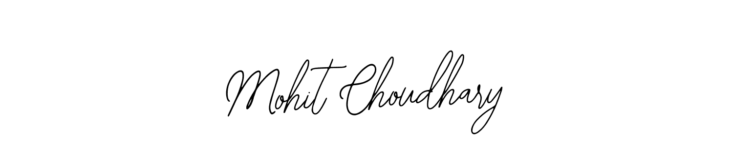 How to make Mohit Choudhary name signature. Use Bearetta-2O07w style for creating short signs online. This is the latest handwritten sign. Mohit Choudhary signature style 12 images and pictures png