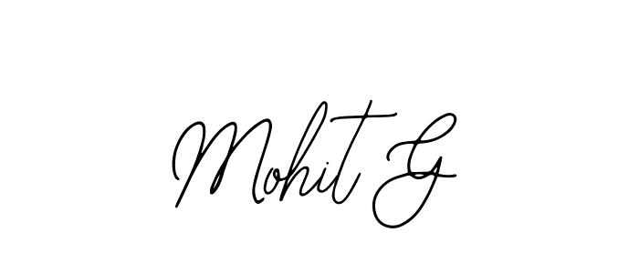 The best way (Bearetta-2O07w) to make a short signature is to pick only two or three words in your name. The name Mohit G include a total of six letters. For converting this name. Mohit G signature style 12 images and pictures png