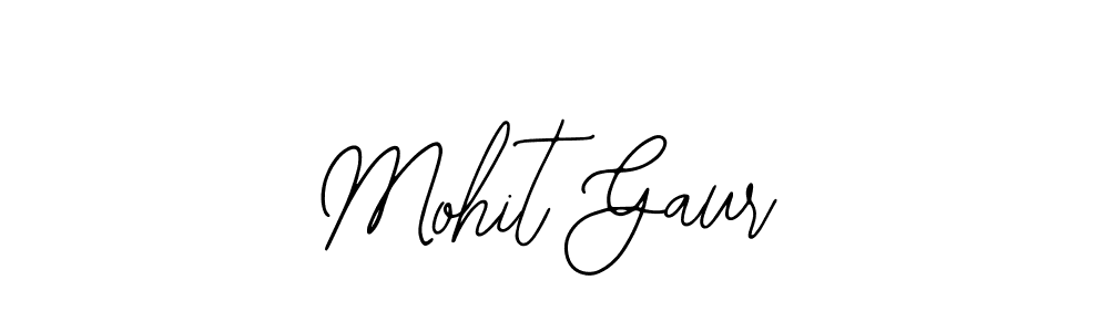 How to make Mohit Gaur name signature. Use Bearetta-2O07w style for creating short signs online. This is the latest handwritten sign. Mohit Gaur signature style 12 images and pictures png