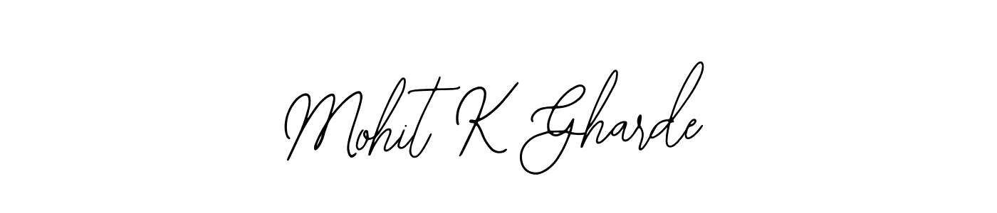 Similarly Bearetta-2O07w is the best handwritten signature design. Signature creator online .You can use it as an online autograph creator for name Mohit K Gharde. Mohit K Gharde signature style 12 images and pictures png