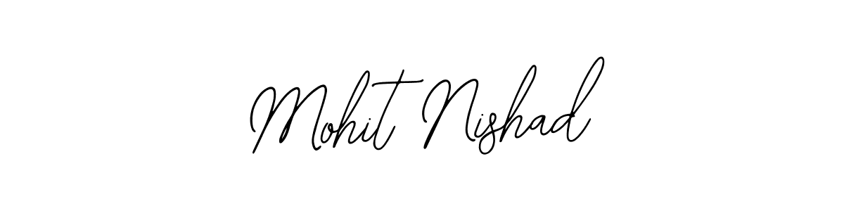 You should practise on your own different ways (Bearetta-2O07w) to write your name (Mohit Nishad) in signature. don't let someone else do it for you. Mohit Nishad signature style 12 images and pictures png