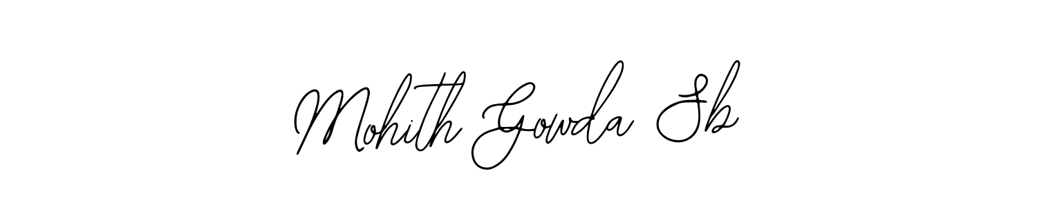 How to make Mohith Gowda Sb name signature. Use Bearetta-2O07w style for creating short signs online. This is the latest handwritten sign. Mohith Gowda Sb signature style 12 images and pictures png