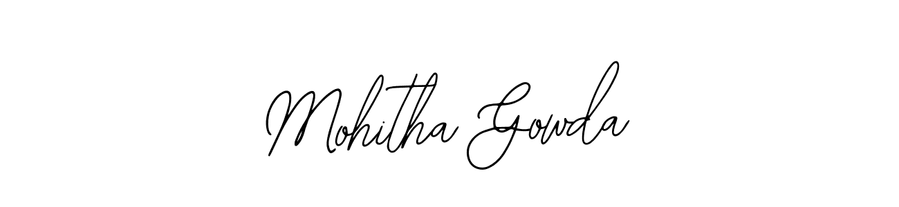 How to make Mohitha Gowda name signature. Use Bearetta-2O07w style for creating short signs online. This is the latest handwritten sign. Mohitha Gowda signature style 12 images and pictures png
