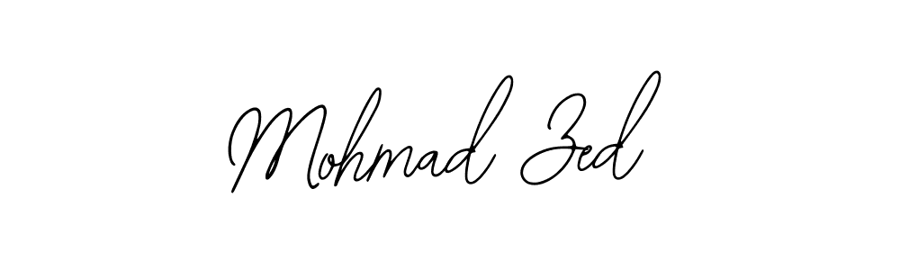 Use a signature maker to create a handwritten signature online. With this signature software, you can design (Bearetta-2O07w) your own signature for name Mohmad Zed. Mohmad Zed signature style 12 images and pictures png