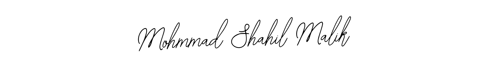 The best way (Bearetta-2O07w) to make a short signature is to pick only two or three words in your name. The name Mohmmad Shahil Malik include a total of six letters. For converting this name. Mohmmad Shahil Malik signature style 12 images and pictures png