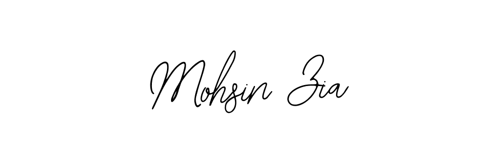 You should practise on your own different ways (Bearetta-2O07w) to write your name (Mohsin Zia) in signature. don't let someone else do it for you. Mohsin Zia signature style 12 images and pictures png