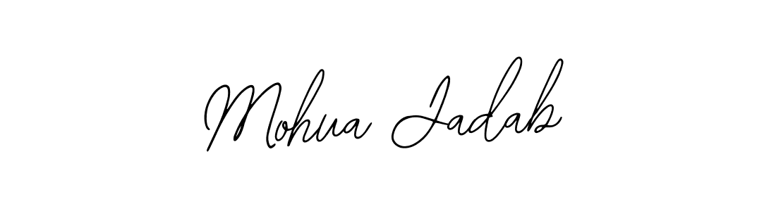 How to make Mohua Jadab name signature. Use Bearetta-2O07w style for creating short signs online. This is the latest handwritten sign. Mohua Jadab signature style 12 images and pictures png