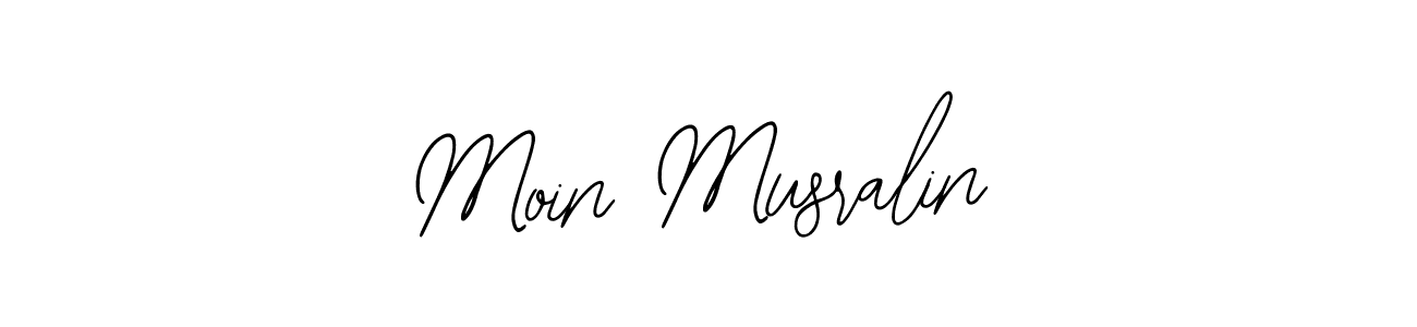 Use a signature maker to create a handwritten signature online. With this signature software, you can design (Bearetta-2O07w) your own signature for name Moin Musralin. Moin Musralin signature style 12 images and pictures png