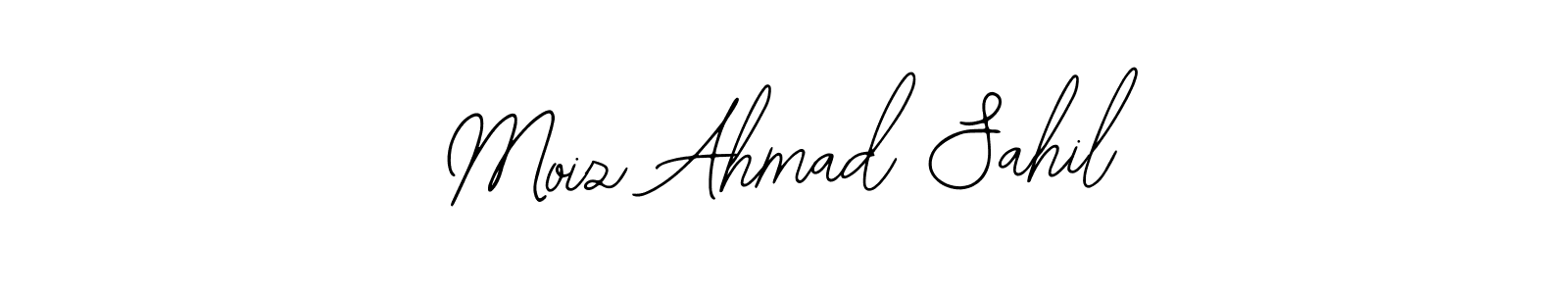 if you are searching for the best signature style for your name Moiz Ahmad Sahil. so please give up your signature search. here we have designed multiple signature styles  using Bearetta-2O07w. Moiz Ahmad Sahil signature style 12 images and pictures png