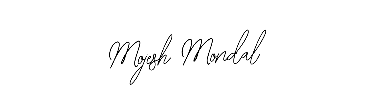 How to make Mojesh Mondal name signature. Use Bearetta-2O07w style for creating short signs online. This is the latest handwritten sign. Mojesh Mondal signature style 12 images and pictures png
