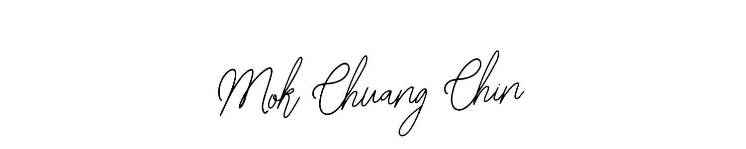 Bearetta-2O07w is a professional signature style that is perfect for those who want to add a touch of class to their signature. It is also a great choice for those who want to make their signature more unique. Get Mok Chuang Chin name to fancy signature for free. Mok Chuang Chin signature style 12 images and pictures png