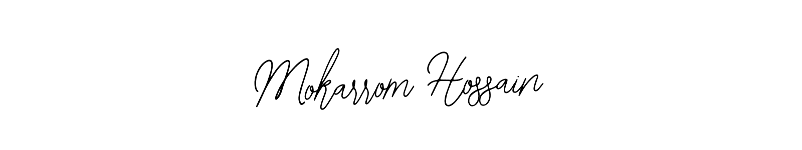 How to make Mokarrom Hossain name signature. Use Bearetta-2O07w style for creating short signs online. This is the latest handwritten sign. Mokarrom Hossain signature style 12 images and pictures png