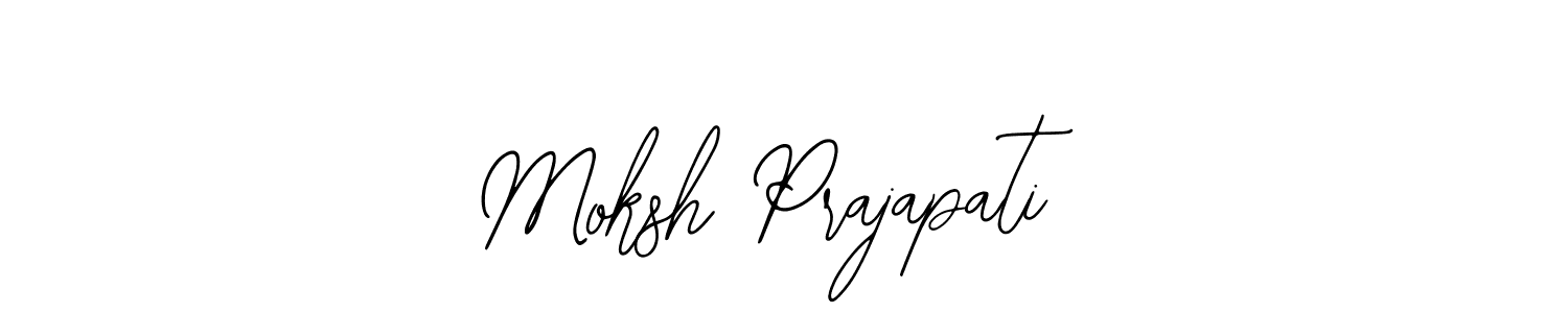 How to make Moksh Prajapati signature? Bearetta-2O07w is a professional autograph style. Create handwritten signature for Moksh Prajapati name. Moksh Prajapati signature style 12 images and pictures png