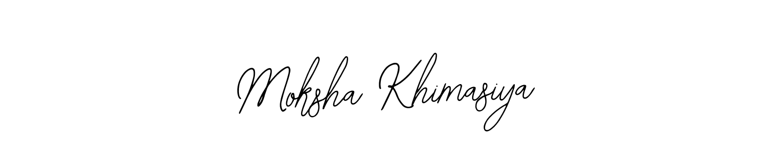 Create a beautiful signature design for name Moksha Khimasiya. With this signature (Bearetta-2O07w) fonts, you can make a handwritten signature for free. Moksha Khimasiya signature style 12 images and pictures png