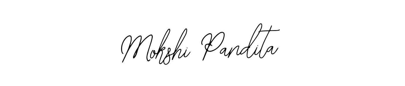 You should practise on your own different ways (Bearetta-2O07w) to write your name (Mokshi Pandita) in signature. don't let someone else do it for you. Mokshi Pandita signature style 12 images and pictures png