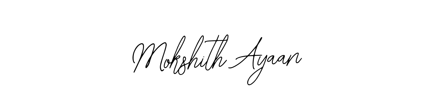 if you are searching for the best signature style for your name Mokshith Ayaan. so please give up your signature search. here we have designed multiple signature styles  using Bearetta-2O07w. Mokshith Ayaan signature style 12 images and pictures png