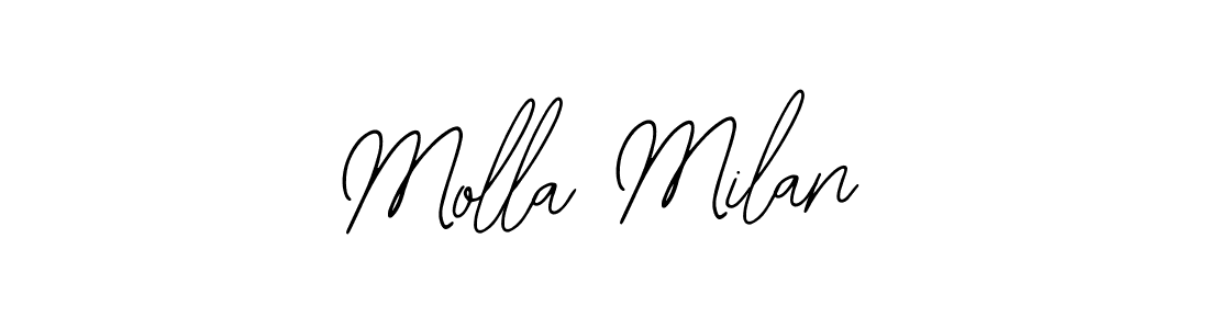 You should practise on your own different ways (Bearetta-2O07w) to write your name (Molla Milan) in signature. don't let someone else do it for you. Molla Milan signature style 12 images and pictures png